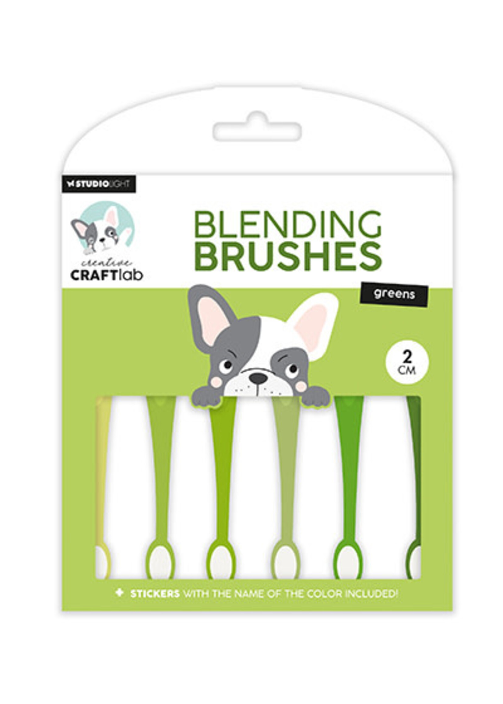 Craftlab CCL-ES-BBRU11 - Blending brushes 2cm soft brush greens Essentials nr.11