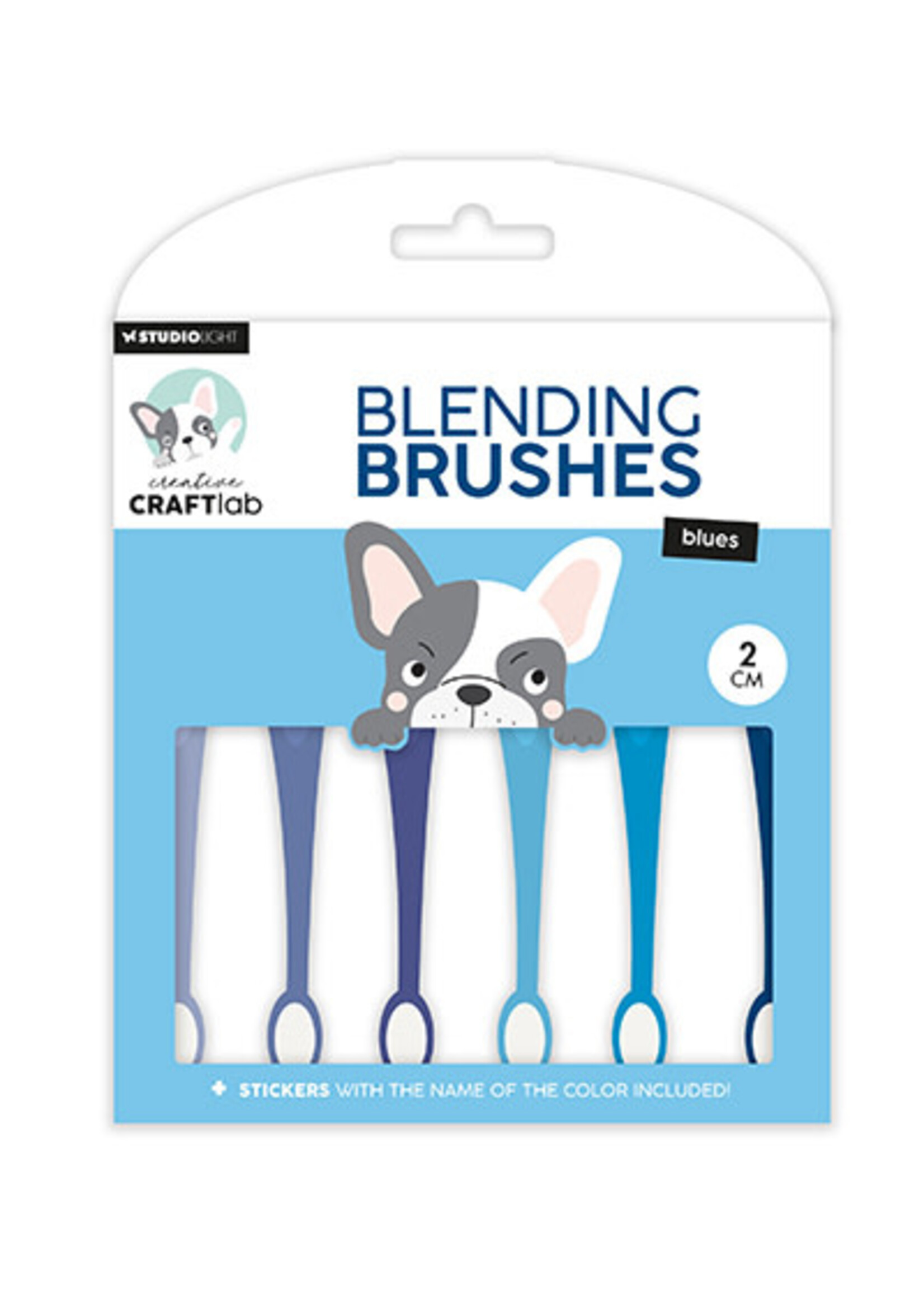 Craftlab CCL-ES-BBRU12 - Blending brushes 2cm soft brush blues Essentials nr.12