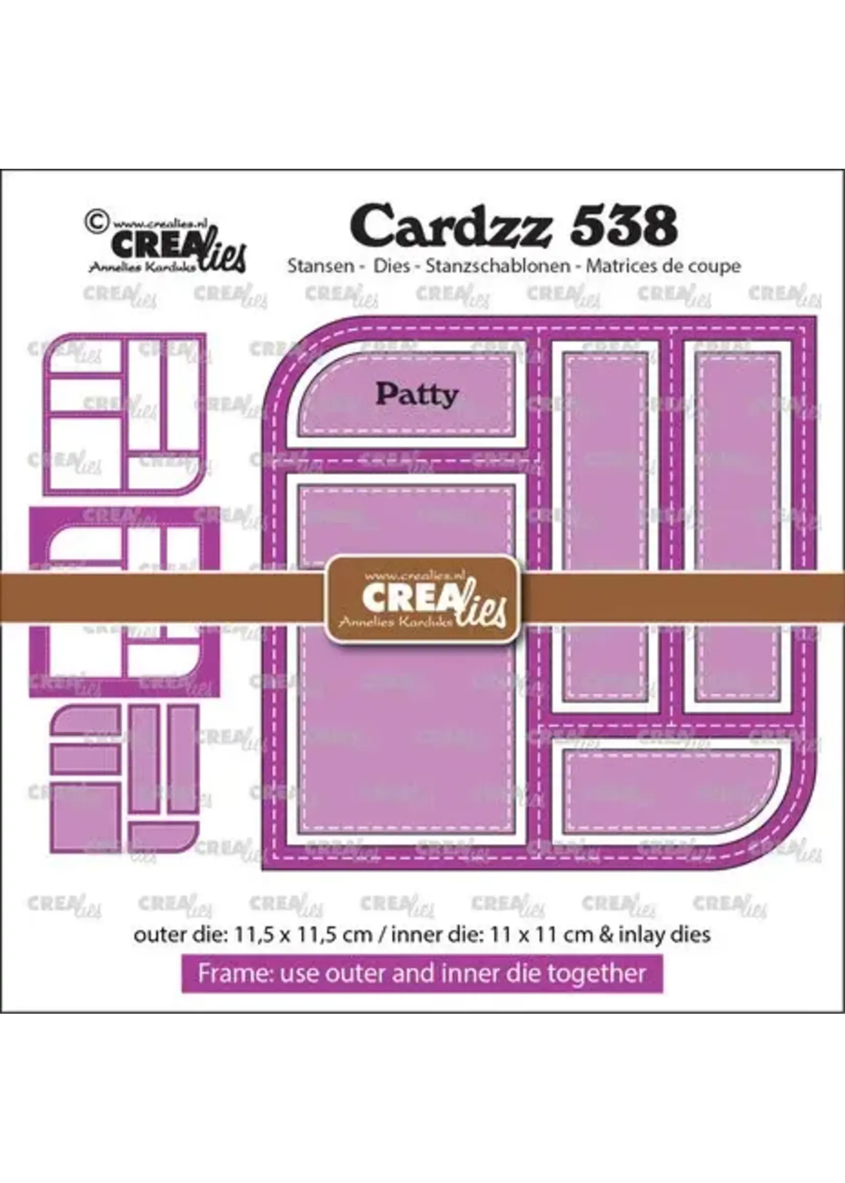 Crealies Cardzz Stansen No. 538 Frame & Inlay Patty (CLCZ538)