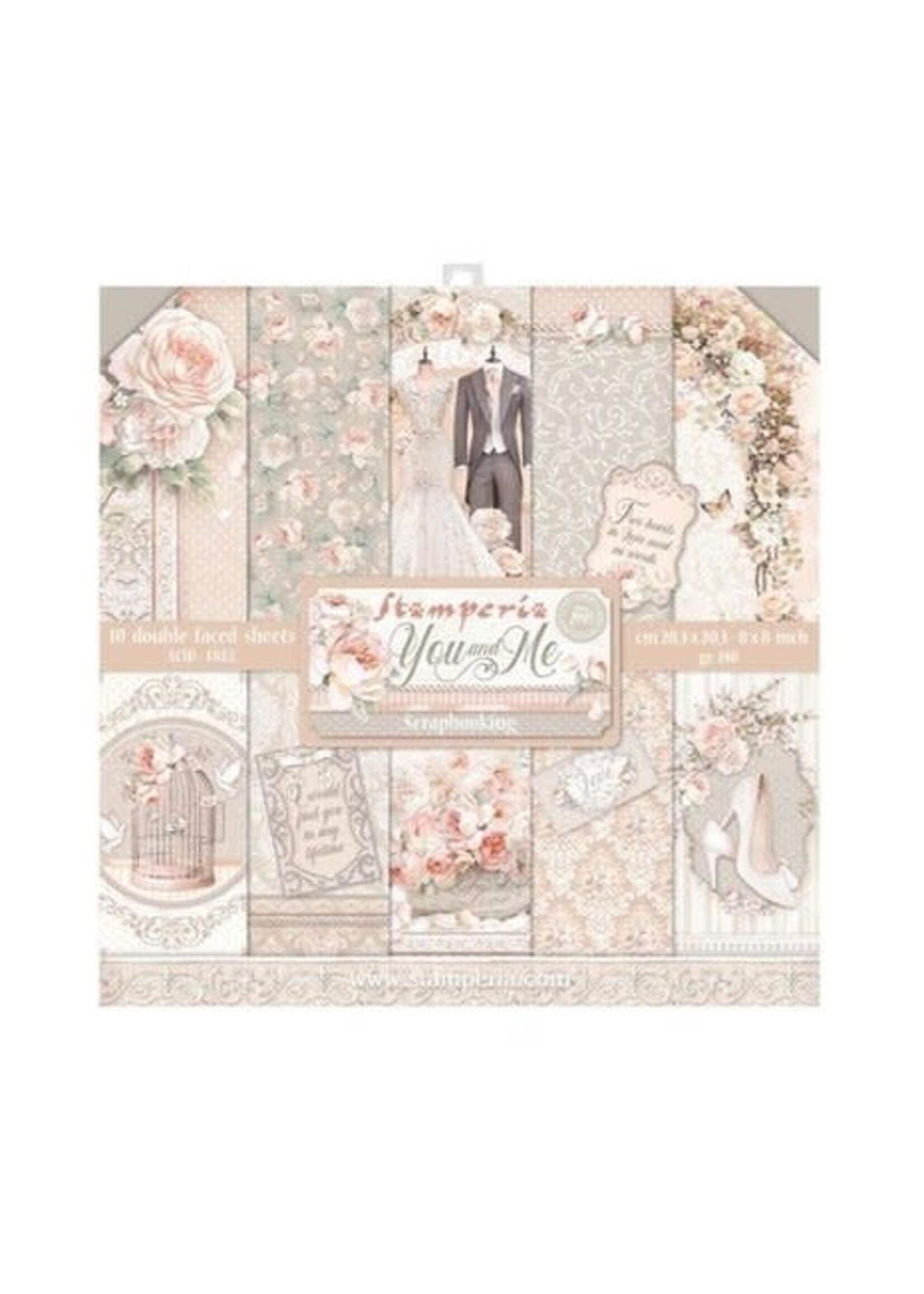 Stamperia You and Me 8x8 Inch Paper Pack (SBBS60)
