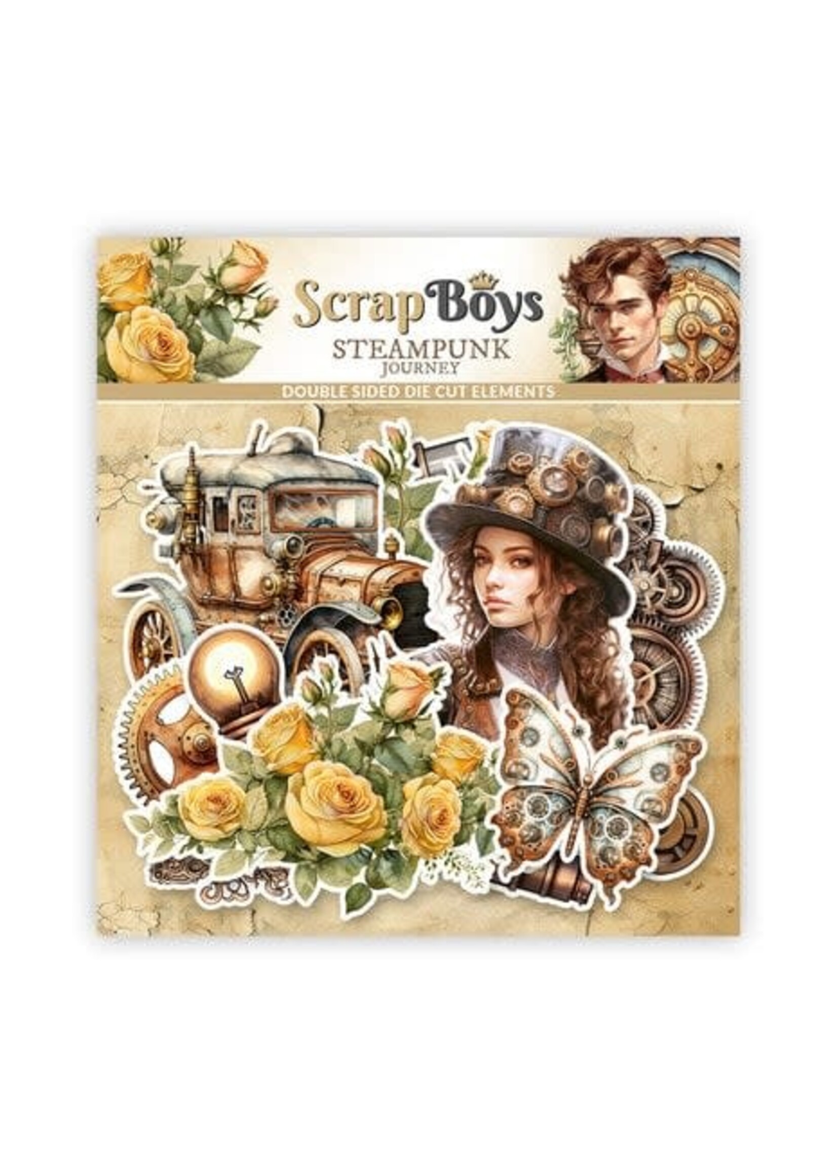 Scrapboys Steampunk Journey Double Sided Die Cut Elements (40 pcs) (SB-STJO-12)