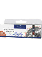 Faber Castell Drawing Pen Pitt Artist Set Caligraphy (4pcs) (FC-167504)