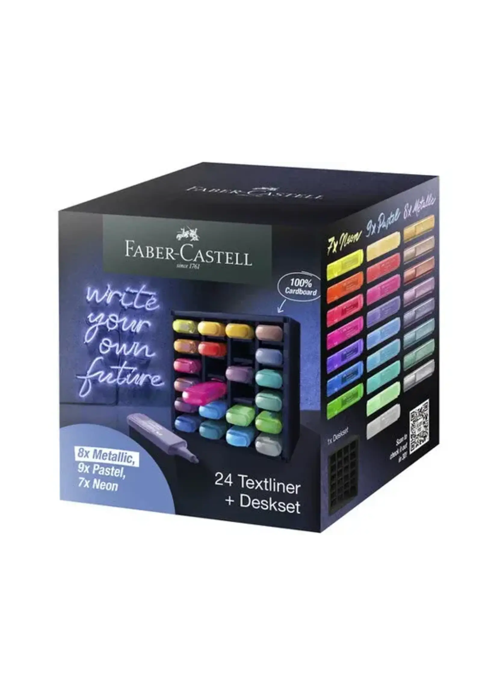 Faber Castell Textliner Deskset Metallic/Pastel/Neon (24pcs) (FC-254602)