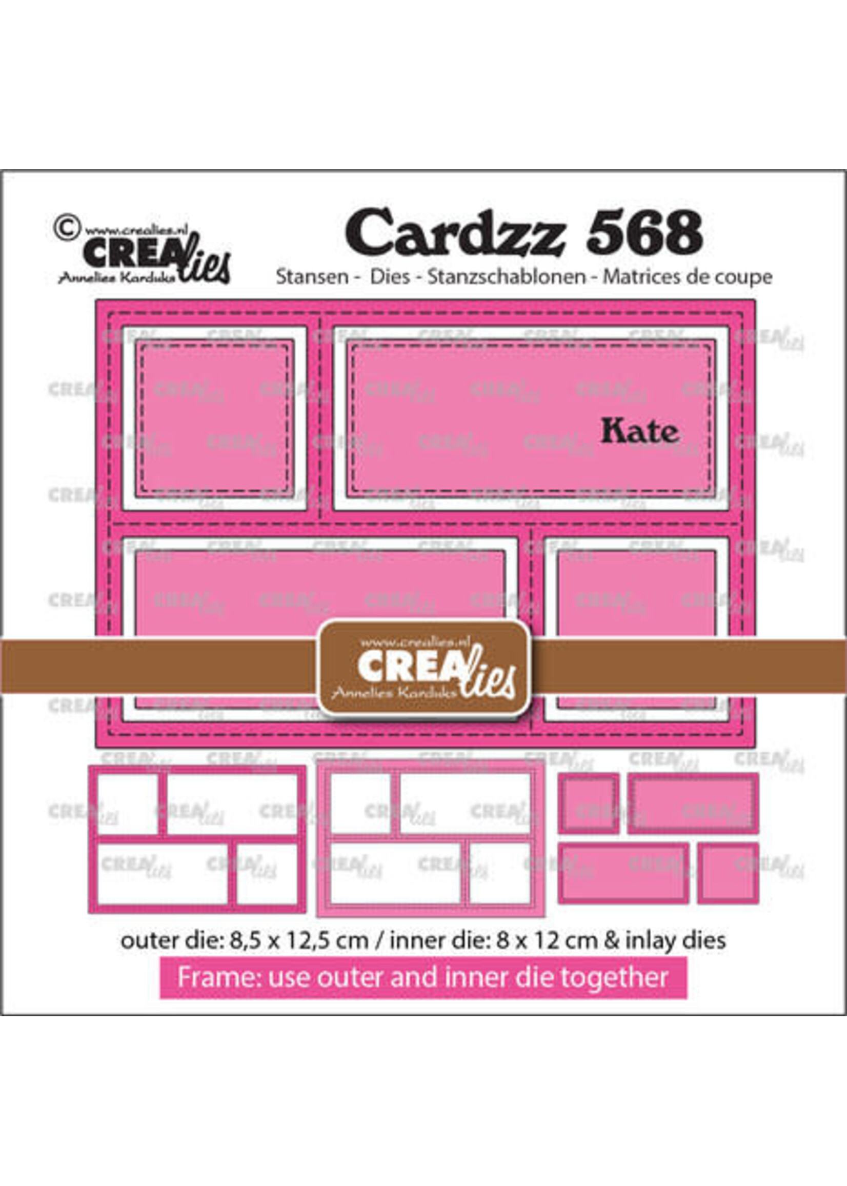 Crealies Cardzz Stansen No. 568 Frame & Inlay Kate (CLCZ568)