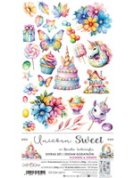 Craft O Clock UNICORN SWEET - EXTRAS SET - FLOWERS & SWEETS