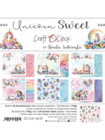 Craft O Clock UNICORN SWEET - A SET OF PAPERS 20,3X20,3CM