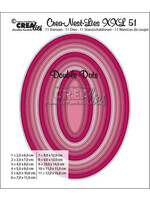 Crealies Crea-Nest-Lies XXL Stansen No. 51 Ovalen Met Dubbele Stippen (CLNestXXL51)