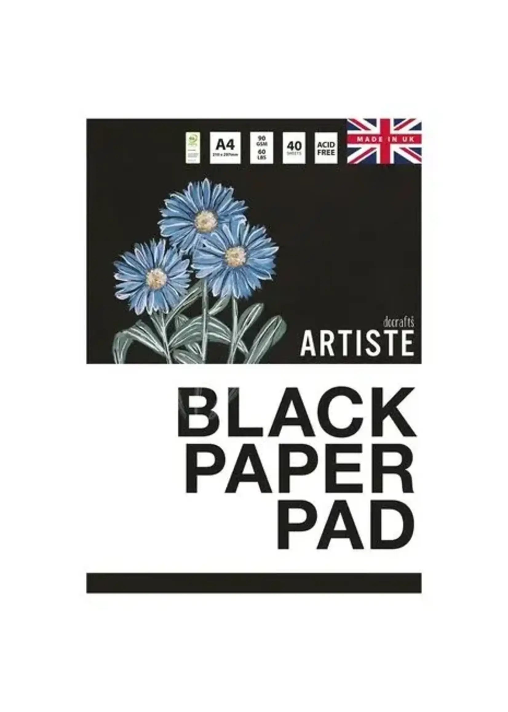 Docrafts Artiste Black Paper Pad A4 90gsm (40pcs) (DOA 101121)