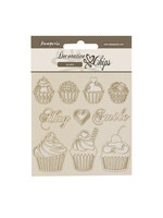Stamperia Coffee and Chocolate Decorative Chips Sweety (SCB195)