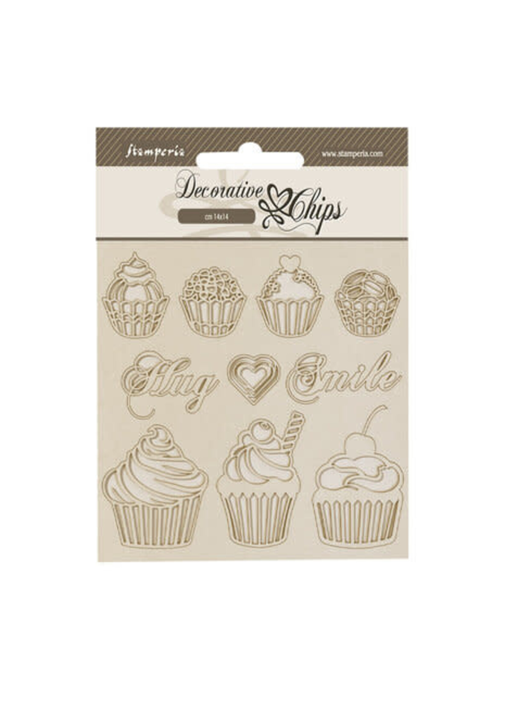 Stamperia Coffee and Chocolate Decorative Chips Sweety (SCB195)