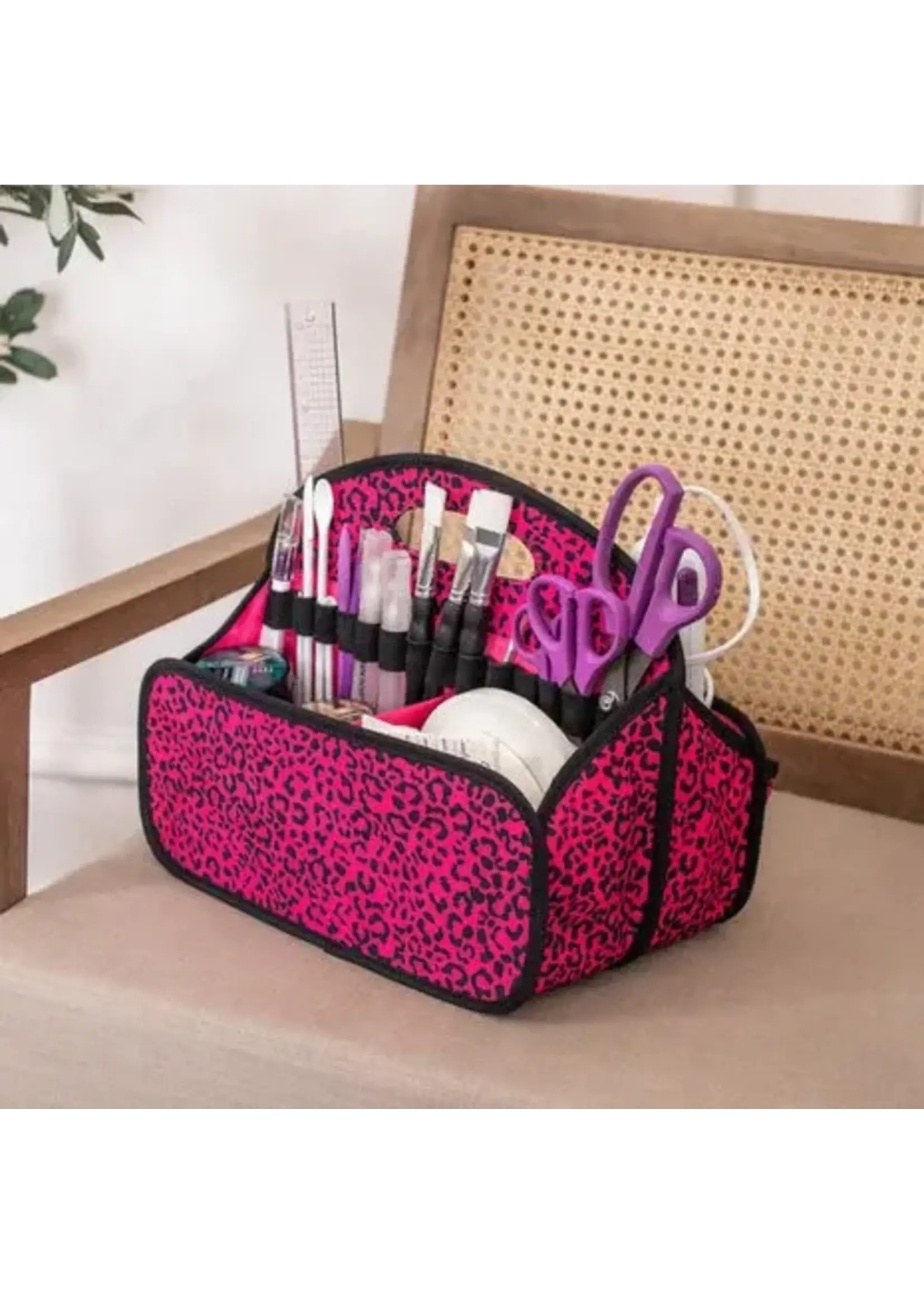 Crafters Companion Raspberry Cheetah Tote Portable (CC-STO-POT-RCH)