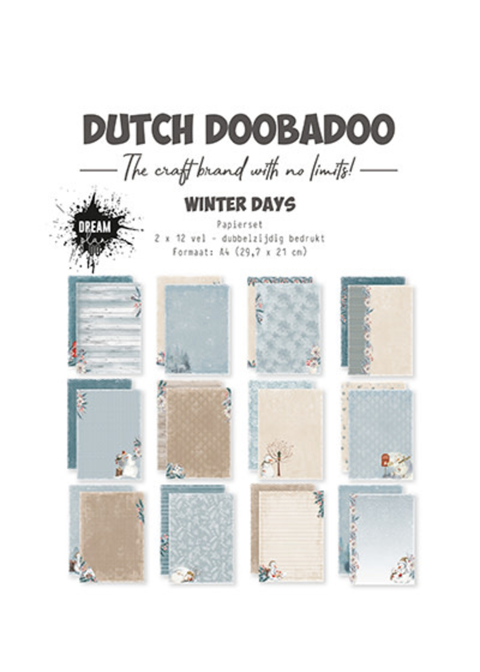 Dutch Doobadoo 473.005.055 - Design papier Winter days