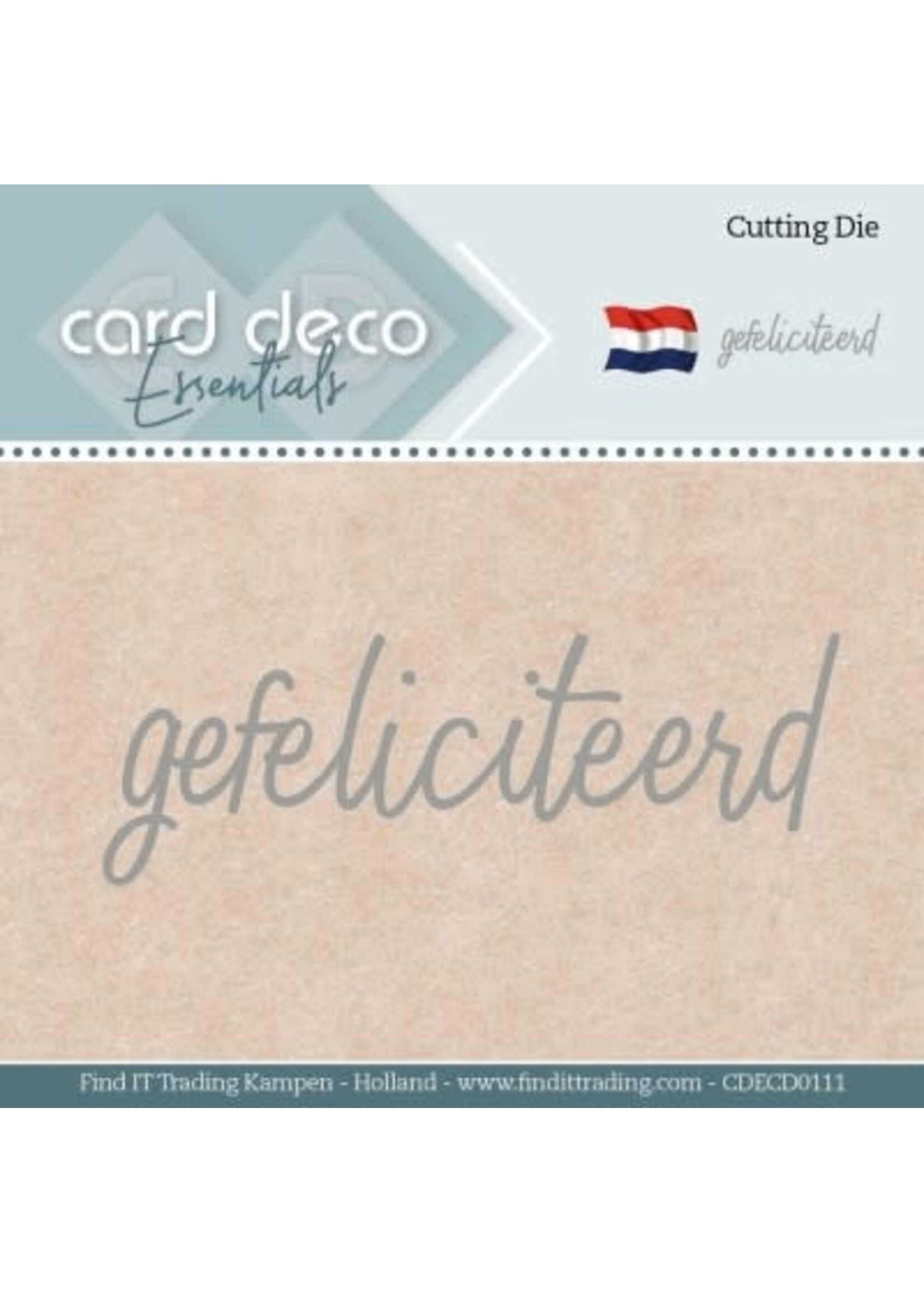 carddeco Card Deco Essentials - Dies - Gefeliciteerd