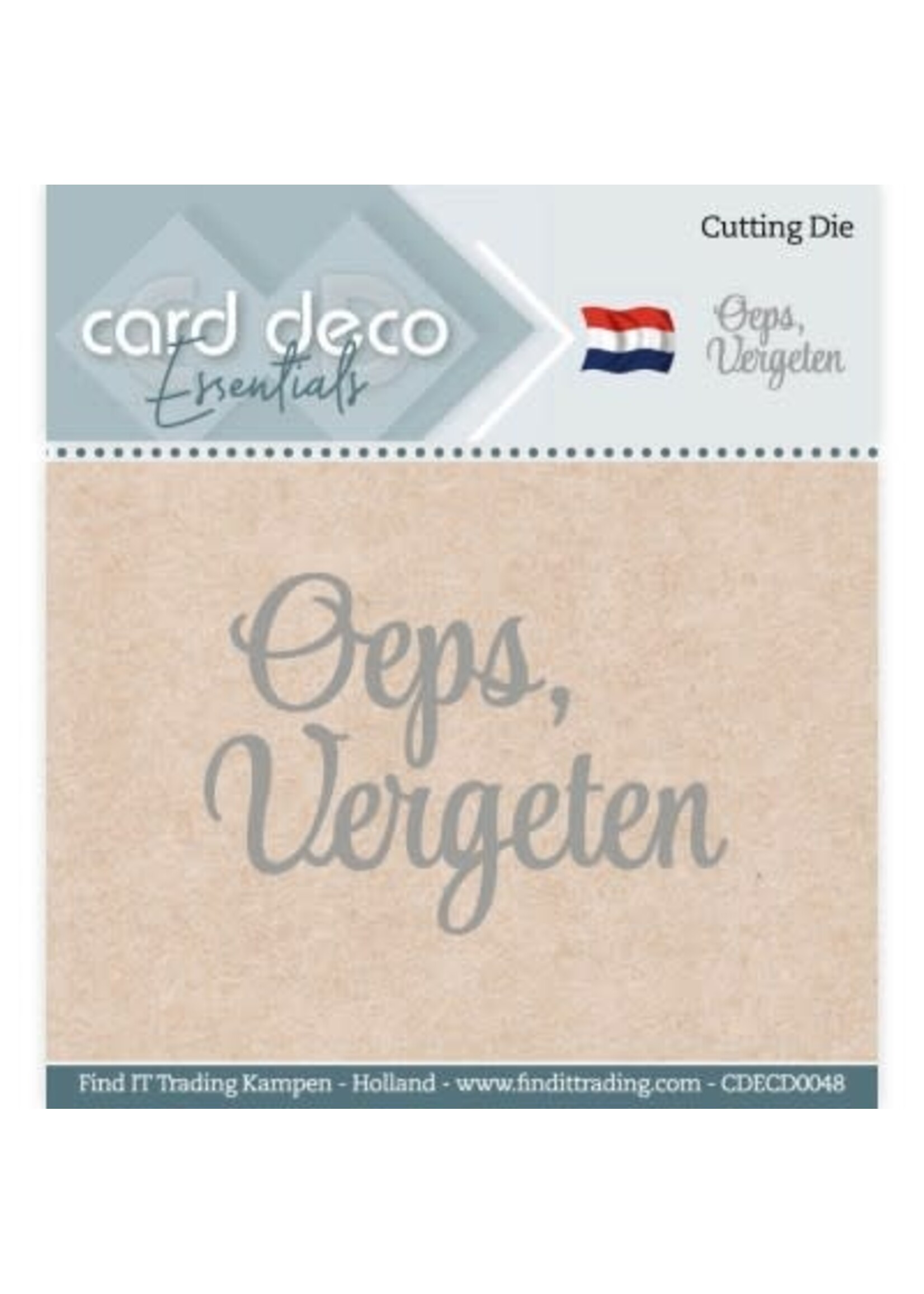 carddeco Oeps, Vergeten - Cutting Dies By Card Deco Essentials