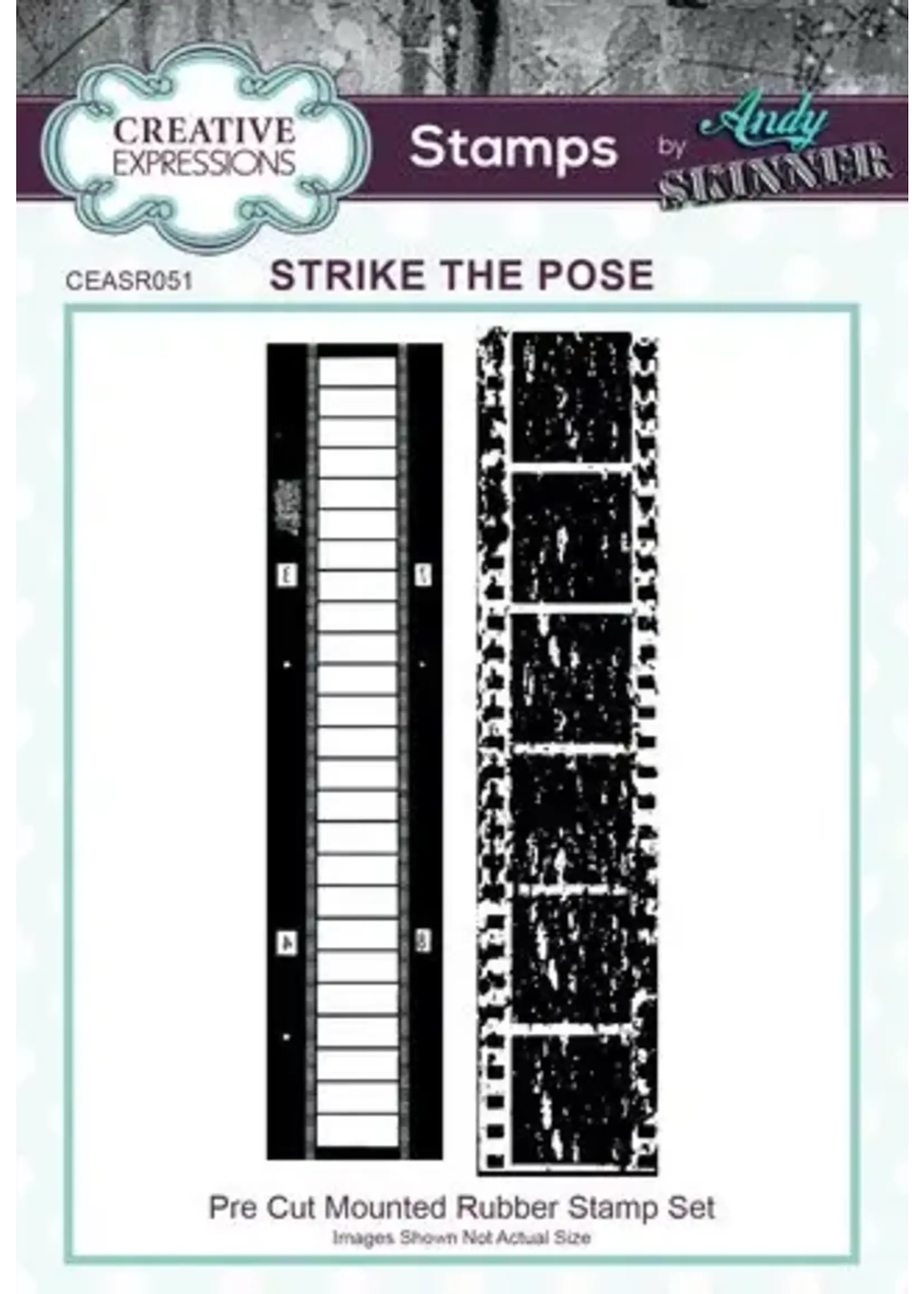 creative expressions Andy Skinner Rubber Stamp A6 Strike The Pose (CEASR051)