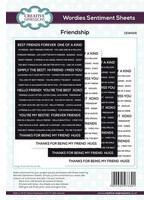 creative expressions Wordies Sentiment Sheets 6x8 Inch Friendship (4pcs) (CEW005)