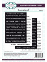 creative expressions Wordies Sentiment Sheets 6x8 Inch Inspirational (4pcs) (CEW003)