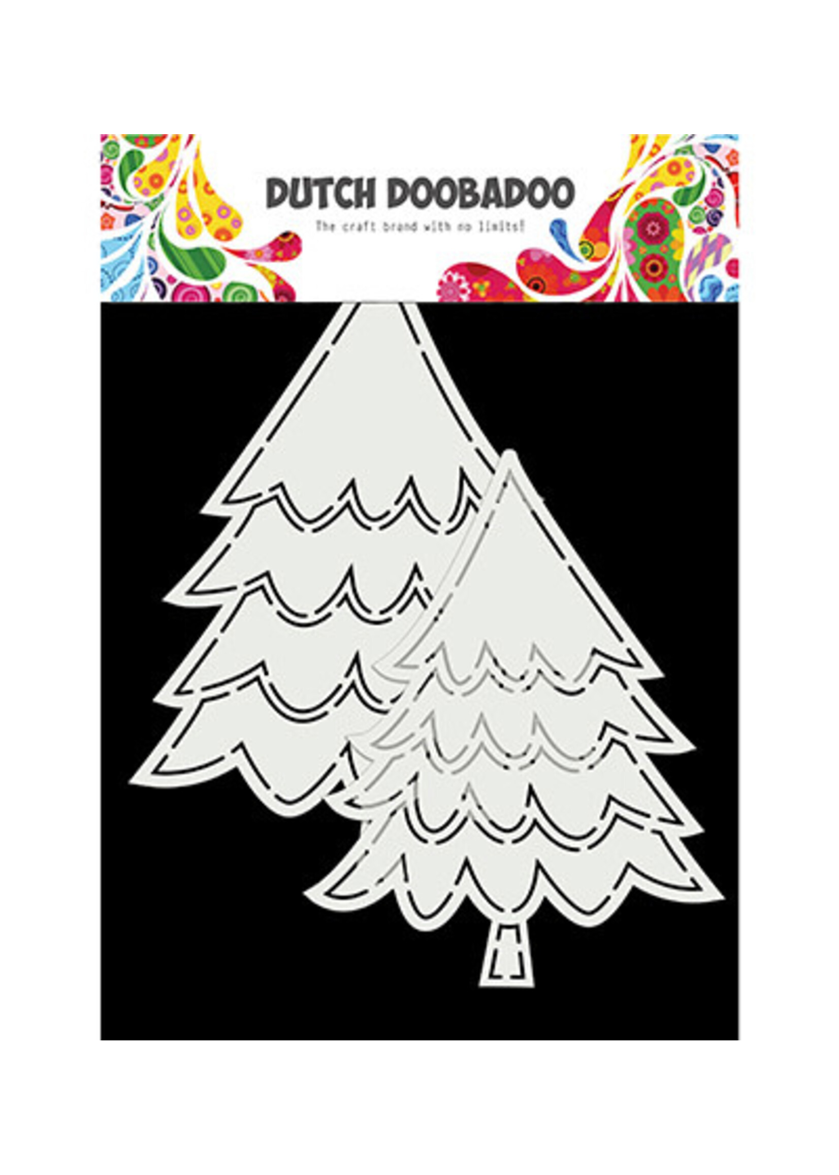 Dutch Doobadoo 470.784.016 - Card Art Kerstbomen 2 set