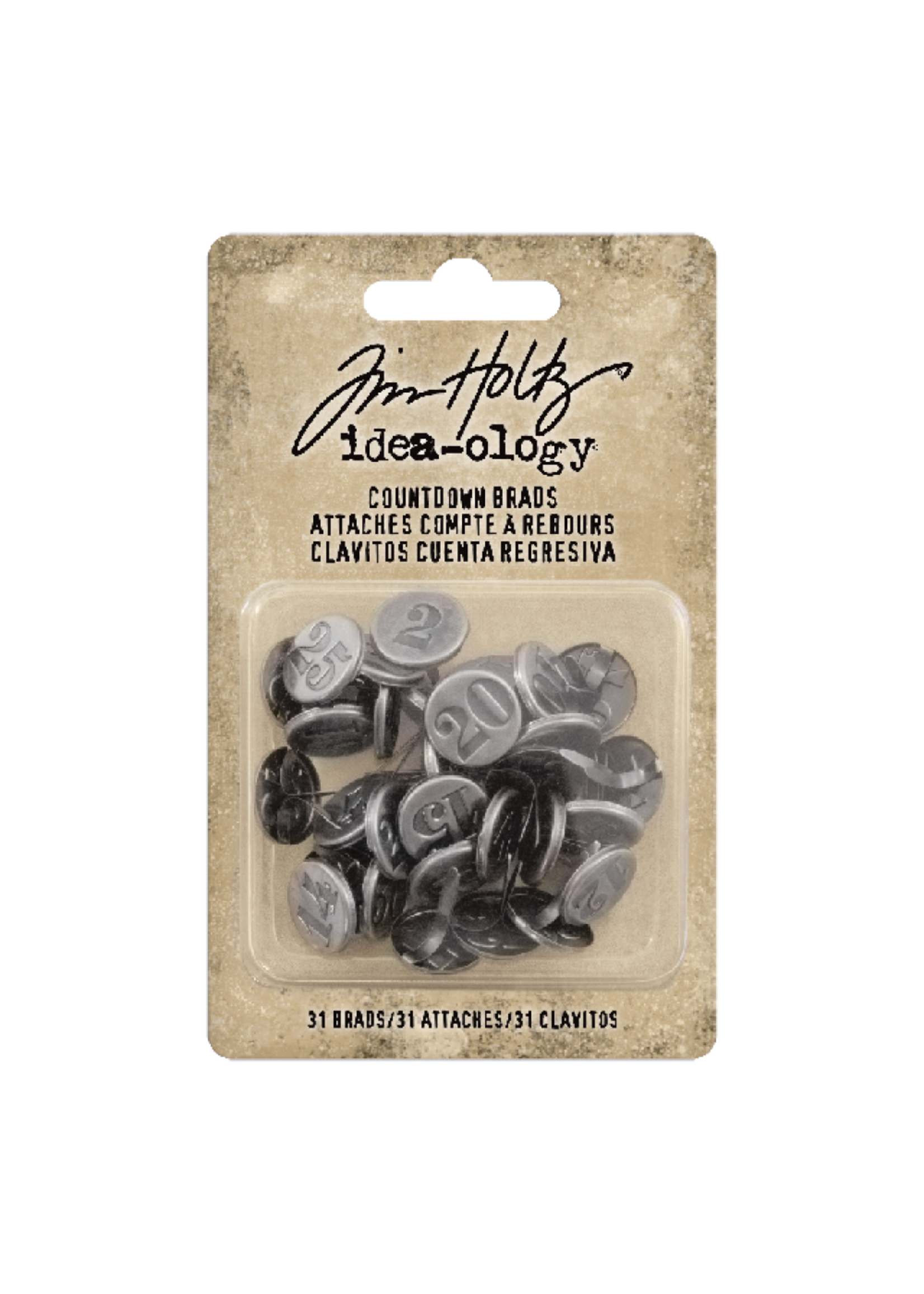 Tim Holtz Countdown Brads (31pcs) (TH93679)