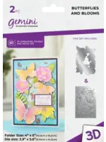 Gemini Butterflies and Blooms 4x6 Inch 3D Embossing Folder & Metal Die (GEM-3DEF4-MD-BUBL)