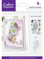 Crafters Companion Floral Collage Clear Stamp w/ Mask 4x6 Inch Delicate Daises (CC-CA-ST-DELDAI)