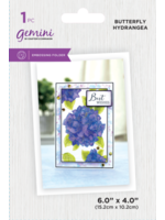 Crafters Companion Illustrated Embossing Folder Butterfly Hydrangea (GEM-EF4-BEHY)