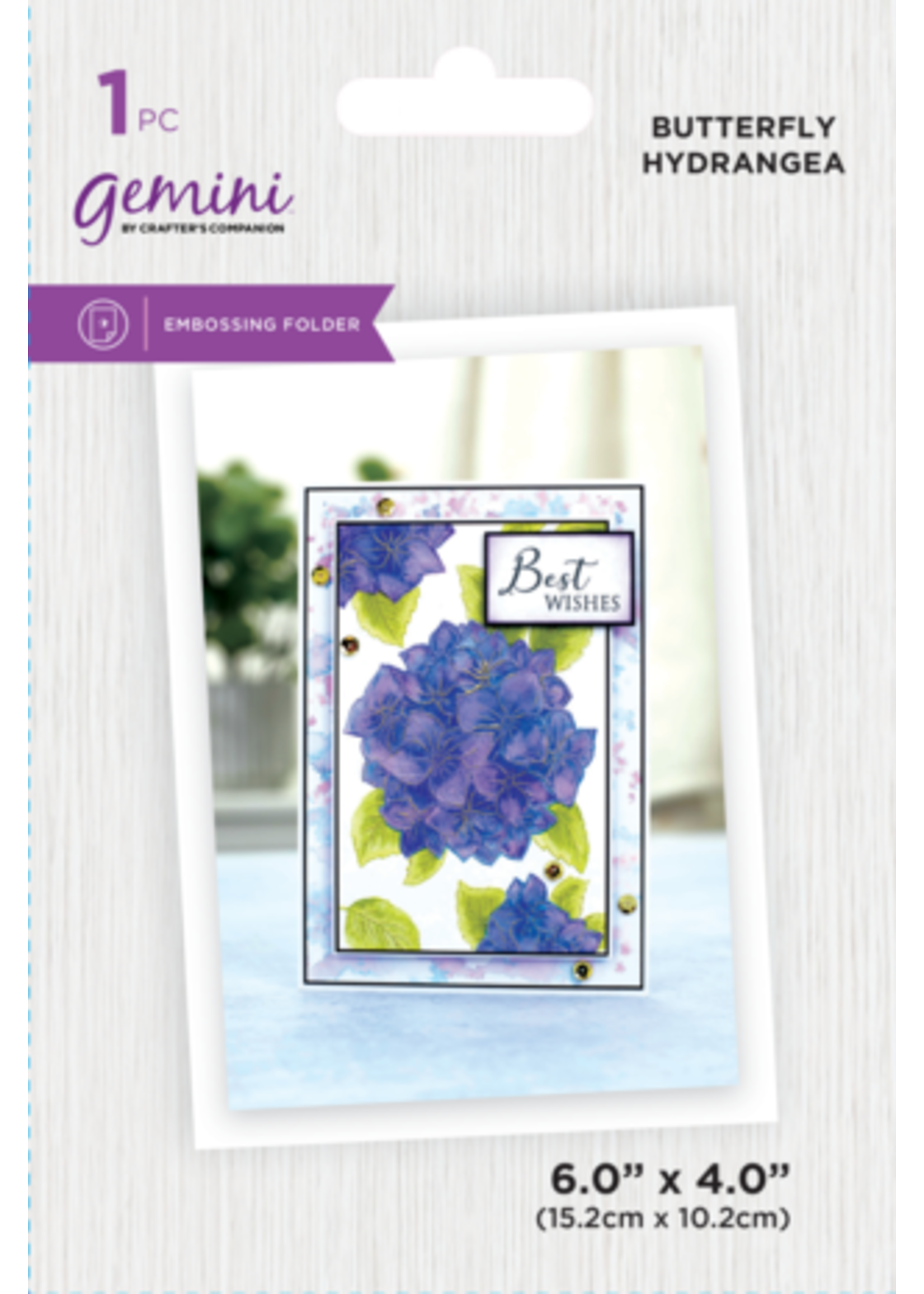 Crafters Companion Illustrated Embossing Folder Butterfly Hydrangea (GEM-EF4-BEHY)