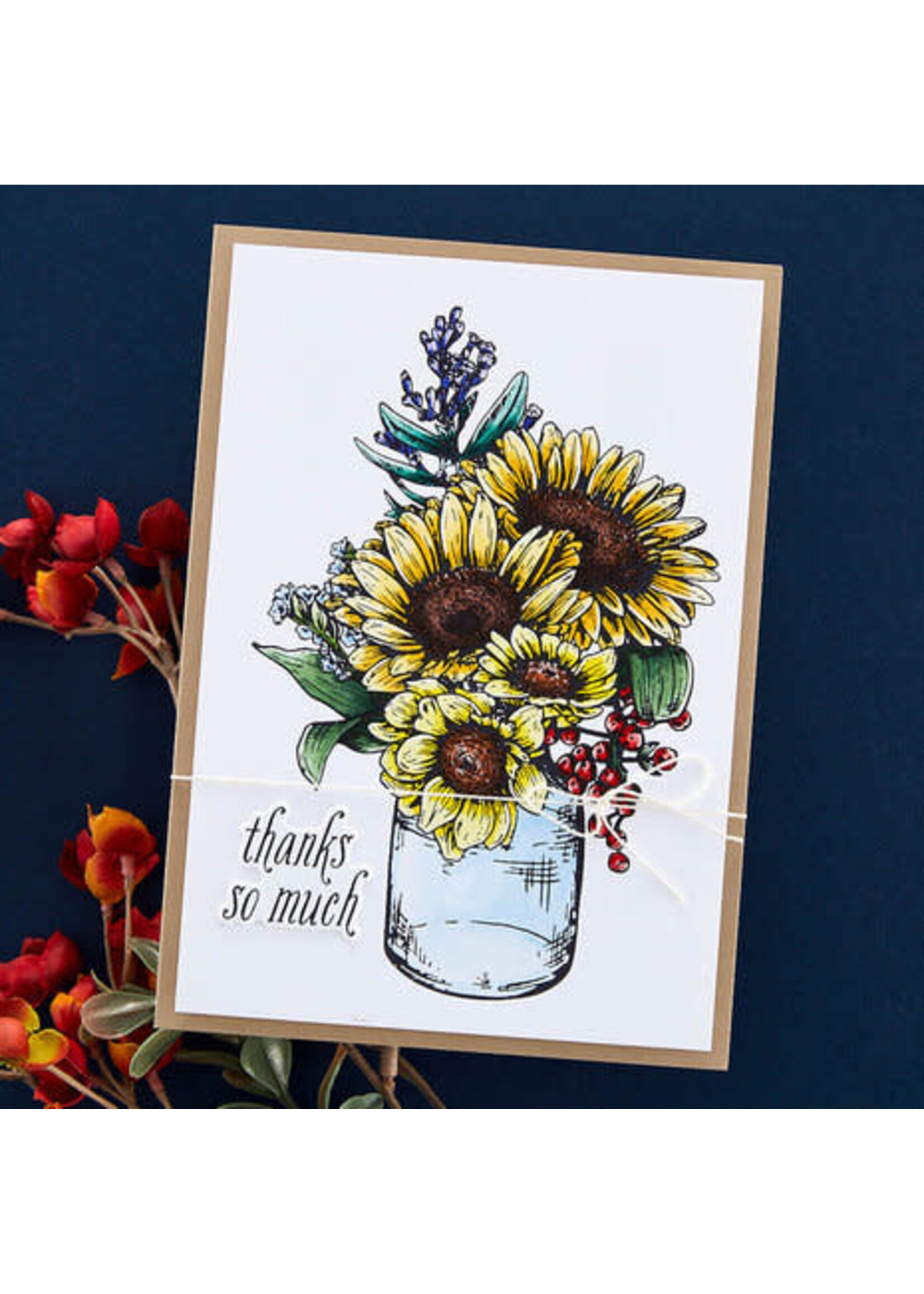 spellbinders Sunflower Bouquet Press Plate & Die Set (BP-095)