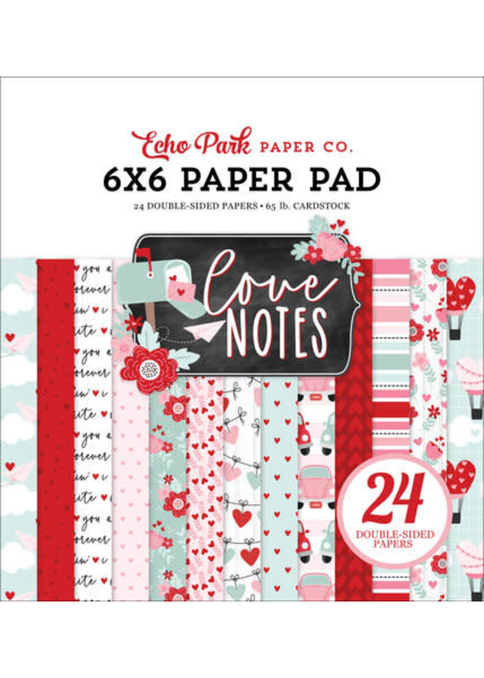 Echo Park Love Notes 6x6 Inch Paper Pad (LN344023)