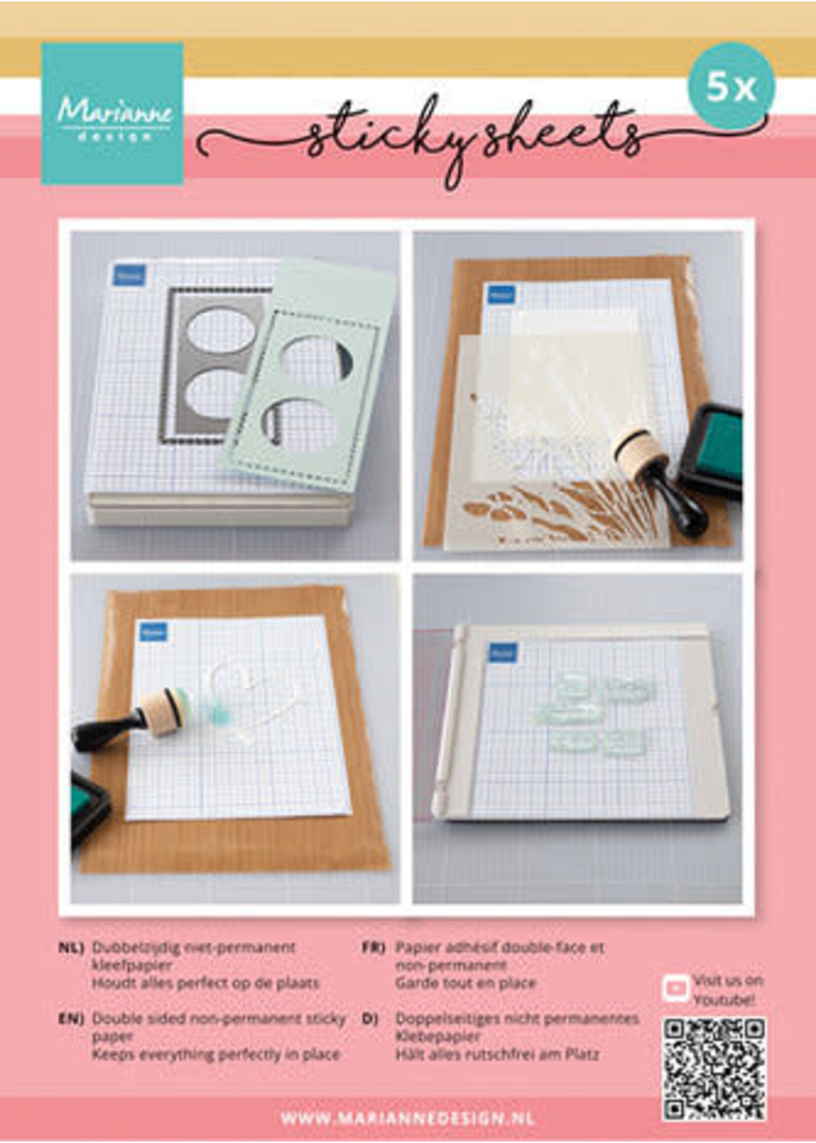 Marianne Design Sticky Sheets A5 (5pcs) (LR0048)