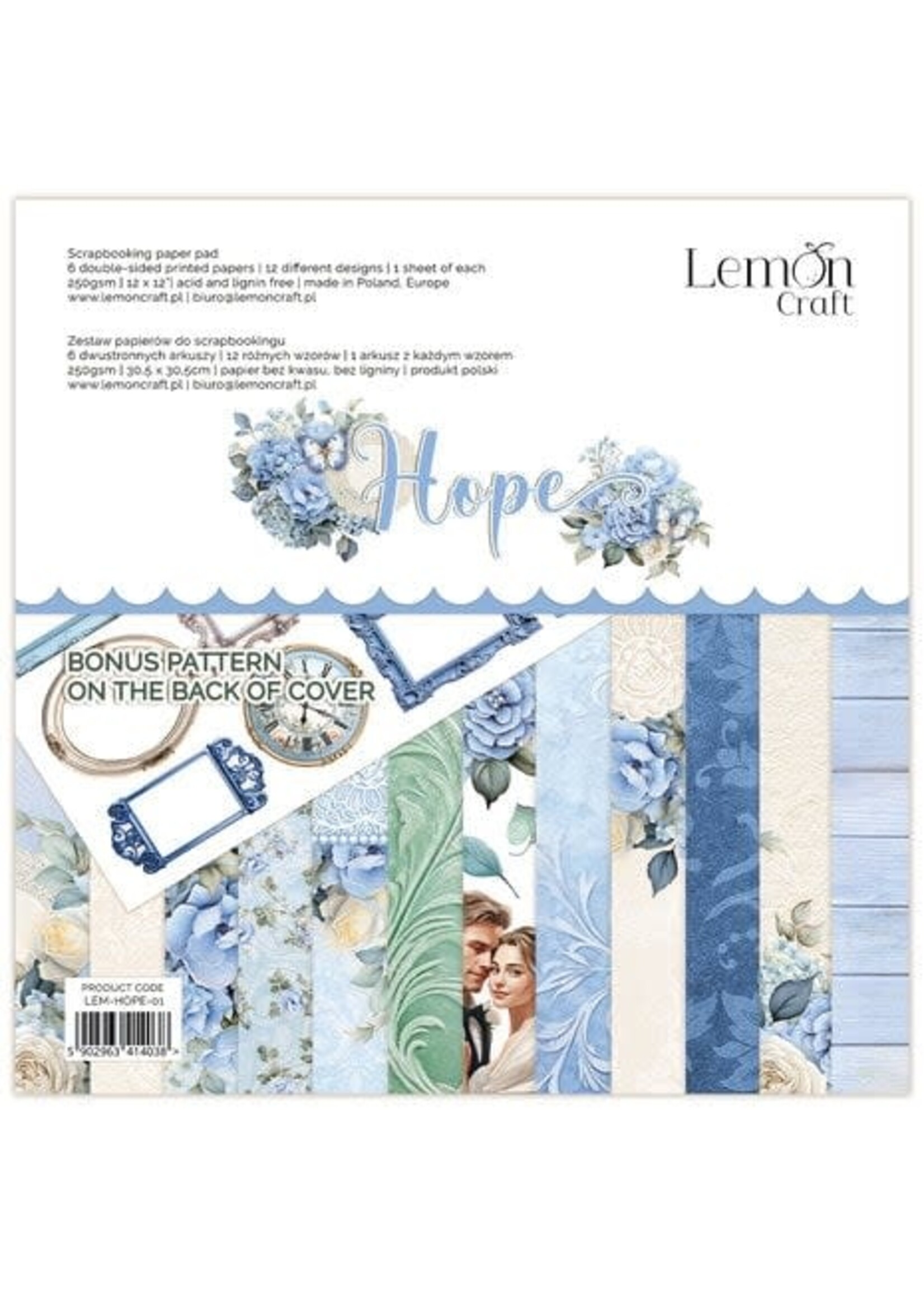 Lemon Craft Hope 12x12 Inch Paper Pad (LEM-HOPE-01)