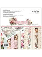 Lemon Craft Dear Diary Roses Elements & Basics 8x8 Inch Paper Pad (LEM-DD-ROSES-03)