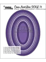 Crealies Crea-Nest-Lies XXL Stansen No. 71 Ovalen Met Open Schulprand (CLNestXXL71)