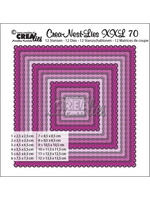 Crealies Crea-Nest-Lies XXL Stansen No. 70 Vierkanten Met Open Schulprand (CLNestXXL70)