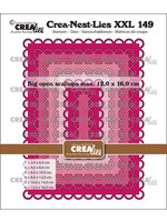 Crealies Crea-Nest-Lies XXL Stansen No. 149 Rechthoeken Met Grote Open Schulprand (CLNestXXL149