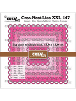 Crealies Crea-Nest-Lies XXL Stansen No. 147 Vierkanten Met Grote Open Schulprand (CLNestXXL147)