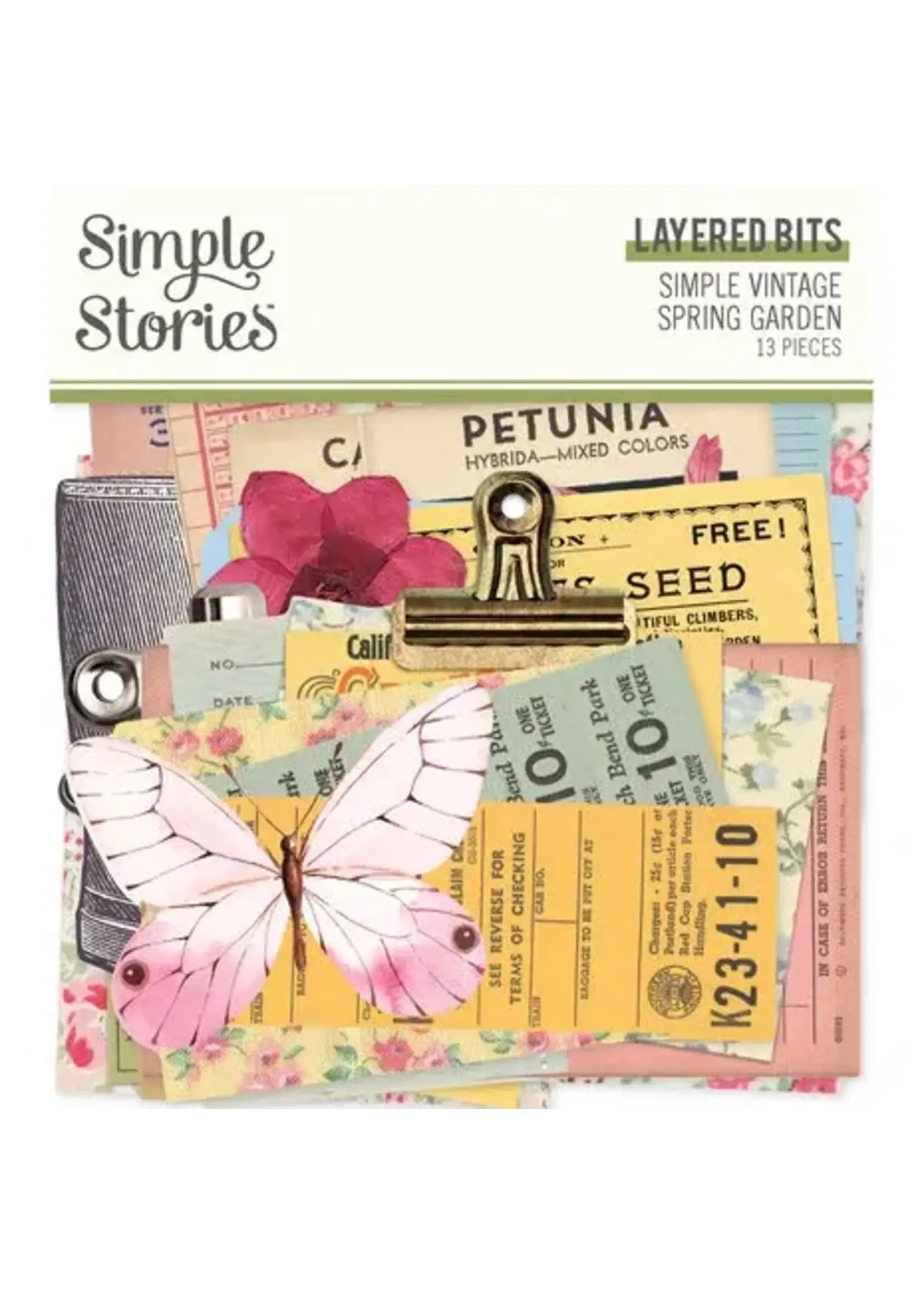 simple stories Simple Vintage Spring Garden Layered Bits & Pieces (21726)