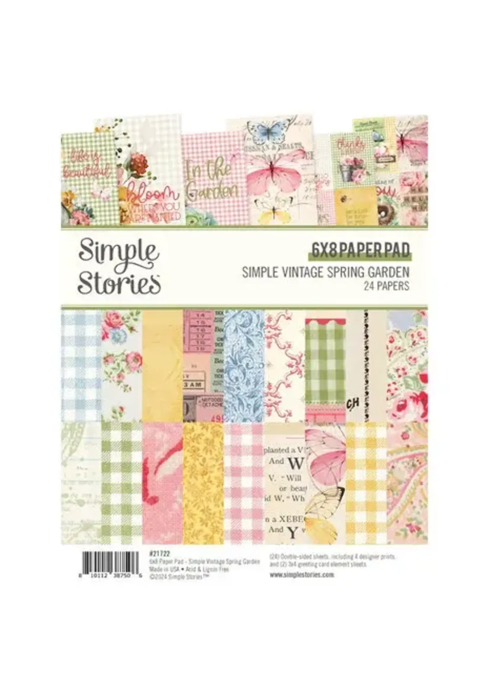 simple stories Simple Vintage Spring Garden 6x8 Inch Paper Pad (21722)