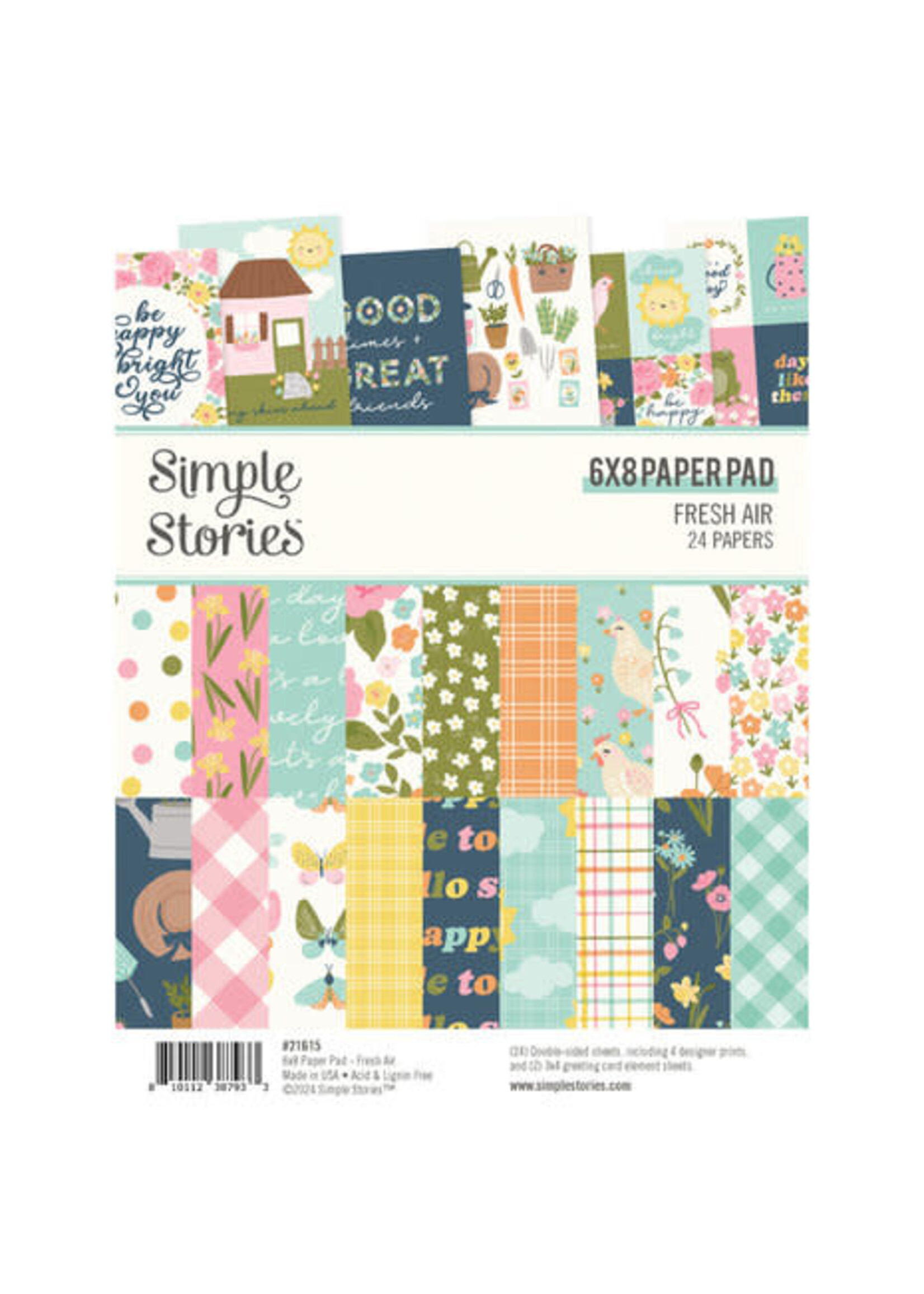 simple stories Fresh Air 6x8 Inch Paper Pad (21615)