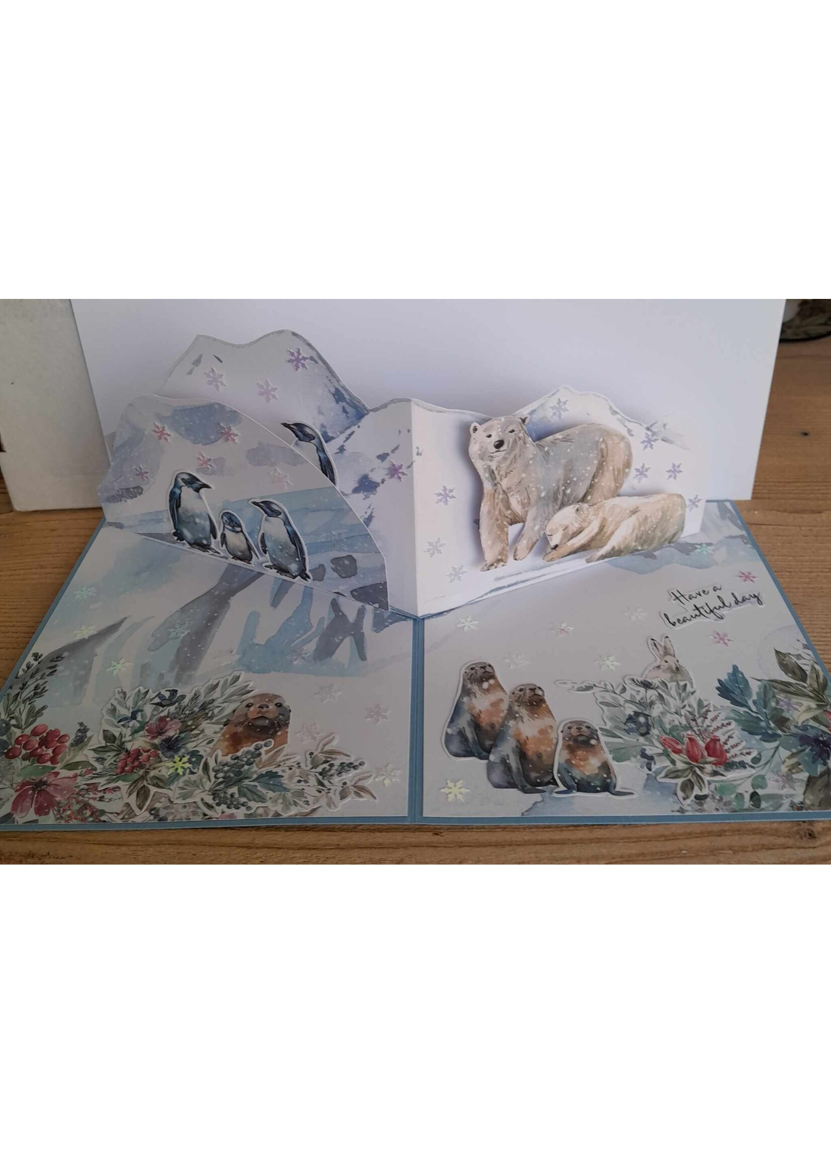 Scrap@Home Artic winter pop-up kaart Annelies Vos