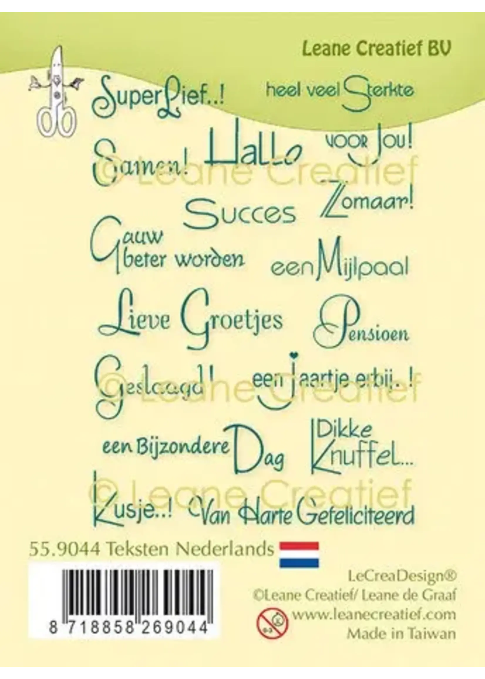 Leane Creatief Teksten Nederlands LeCreaDesign Combi Clear Stamp (55.9044)