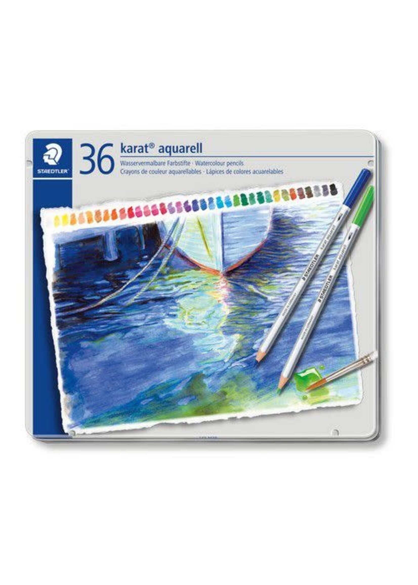Craft Emotions Staedtler Karat aquarell kleurpotloden - set 36 st 125 M36 (10-23) Artikelnummer 320220/0036