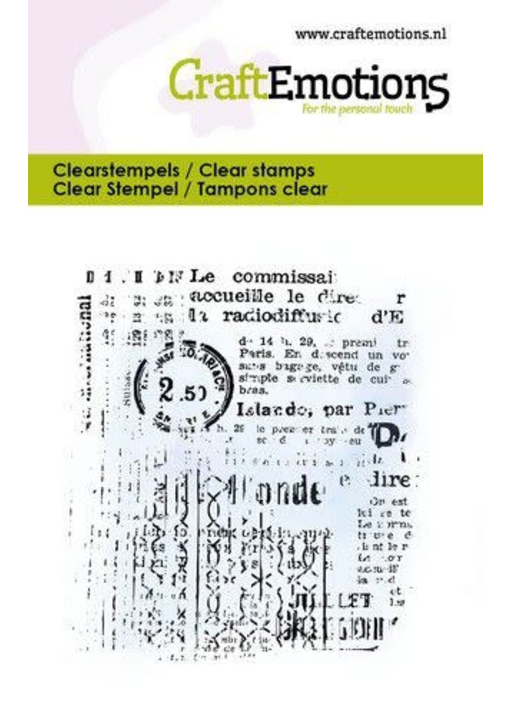 CraftEmotions Clearstamps 6x7cm - Achtergrond tekst design (08-23) Artikelnummer 130501/5040