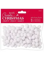 Create Christmas Mini Pom Poms White (120pcs) (PMA 105956)