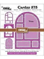 Crealies Cardzz Stansen No. 573 Frame & Inlays Yvon (6 Vlakken) (CLCZ573)
