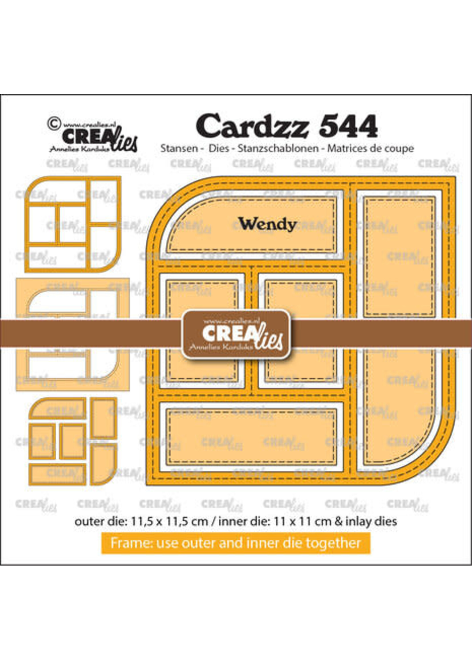 Crealies Cardzz Stansen No. 544 Frame & Inlays Wendy (6 Vlakken) (CLCZ544)