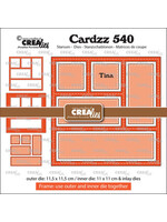 Crealies Cardzz Stansen No.540 Frame & Inlays Tina (5 Vlakken) (CLCZ540)