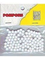 Nellie Snellen Pompons Mini 3mm White (100pcs) (POM001)