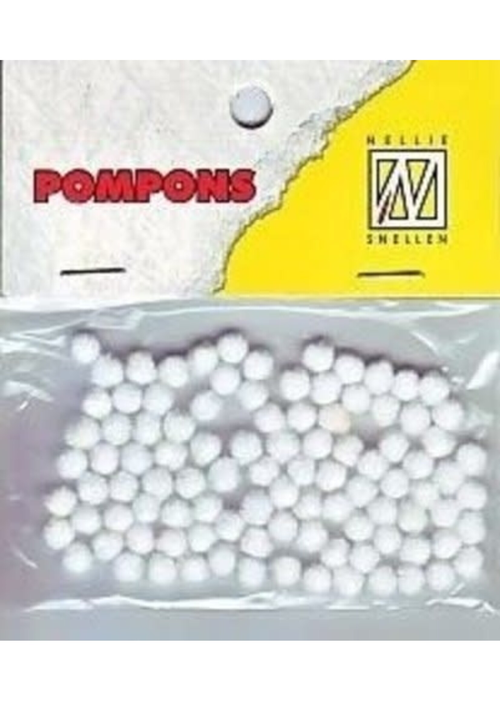 Nellie Snellen Pompons Mini 3mm White (100pcs) (POM001)