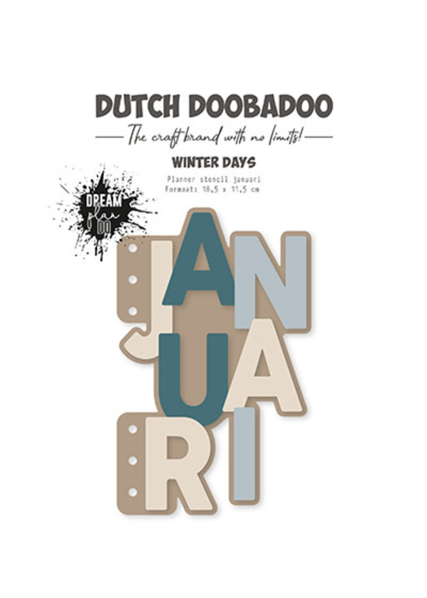 Dutch Doobadoo 470.784.281 - Card-Art Planner stencil Januari